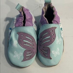 Robeez Purple and Blue Butterfly Moccasins